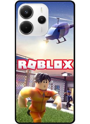 Силиконовый чехол бампер для xiaomi redmi note 14 5g с картинкой roblox роблокс