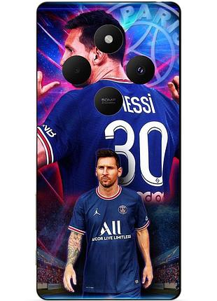 Силиконовый бампер чехол для tecno spark 30c с рисунком месси псж messi