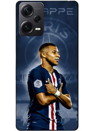 Силиконовый бампер чехол для xiaomi redmi note 12 pro plus с рисунком мбаппе псж mbappe