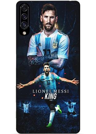 Силиконовый бампер чехол для samsung a01 с рисунком messi аргентина месси