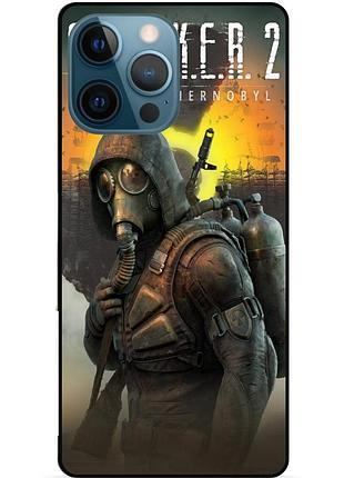 Силиконовый чехол бампер для iphone 14 pro max с картинкой stalker сталкер