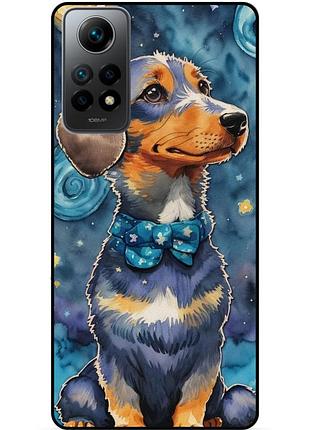 Силиконовый бампер чехол для xiaomi redmi note 12 pro с рисунком пес звездная ночь ван гог
