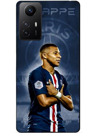 Силиконовый бампер чехол для xiaomi redmi note 12s с рисунком мбаппе псж mbappe