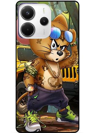 Силіконовий бампер чохол для xiaomi redmi note 14 5g з малюнком том и джерри