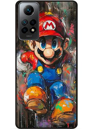 Чехол силиконовый бампер для xiaomi poco x4 pro 5g с рисунком марио marvel mario