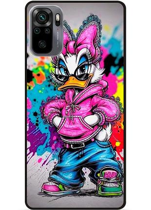 Чехол силиконовый бампер для xiaomi redmi note 10s с рисунком daisy duck disney дейзи дак