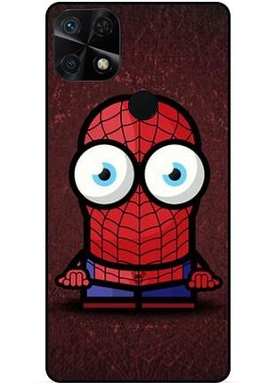 Силіконовий бампер чохол для xiaomi redmi 10c з малюнком міньйон людина-павук spider man