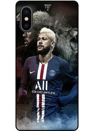 Силиконовый бампер чехол для iphone x 10 с рисунком neymar неймар
