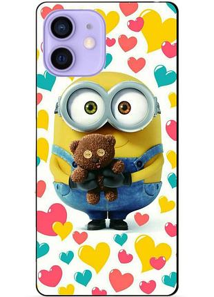 Силіконовий чохол бампер для iphone 12 з малюнком міньйон боб minion