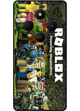 Силиконовый чехол бампер для tecno spark 30c с картинкой роблокс roblox