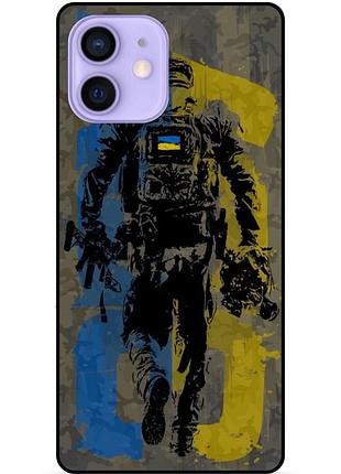 Силиконовый бампер чехол для iphone 11 с рисунком зсу украина боец