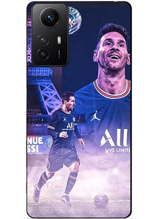 Силіконовий чохол бампер для xiaomi redmi note 12s з малюнком messi psg мессі
