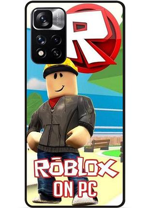Силіконовий чохол бампер для xiaomi redmi note 11 pro plus 5g з картинкою роблокс roblox