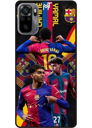 Силіконовий чохол бампер для xiaomi redmi note 10 з малюнком ламин ямаль lamine yamal barcelona