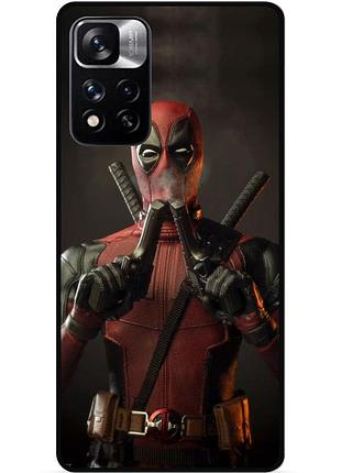 Силиконовый бампер чехол для xiaomi redmi note 11 pro plus 5g с рисунком дэдпул deadpool