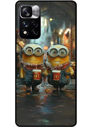 Силиконовый чехол бампер для xiaomi redmi note 11 pro plus 5g с картинкой миньоны minion