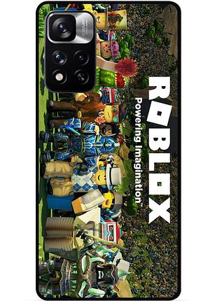 Силіконовий чохол бампер для xiaomi redmi note 11 pro plus 5g з картинкою роблокс roblox