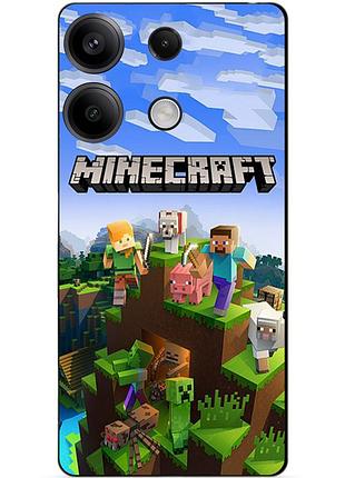 Силиконовый бампер чехол для xiaomi redmi note 13 5g с рисунком minecraft майнкрафт