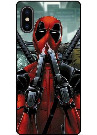 Силіконовий бампер чохол для iphone xs з малюнком deadpool дедпул
