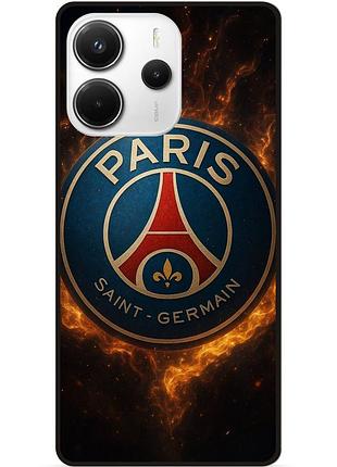 Чехол силиконовый бампер для xiaomi redmi note 14 5g с рисунком psg псж
