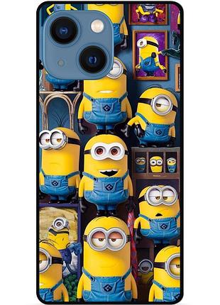 Силиконовый бампер чехол для iphone 14 plus с картинкой миньоны minion