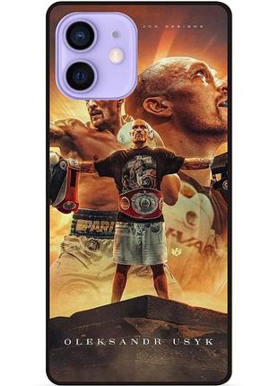 Чехол силиконовый бампер для iphone 12 mini с рисунком усик бокс украина