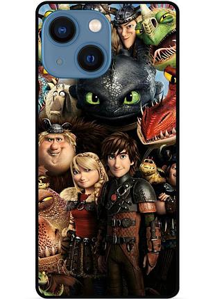 Силиконовый чехол для iphone 15 с рисунком как приручить дракона