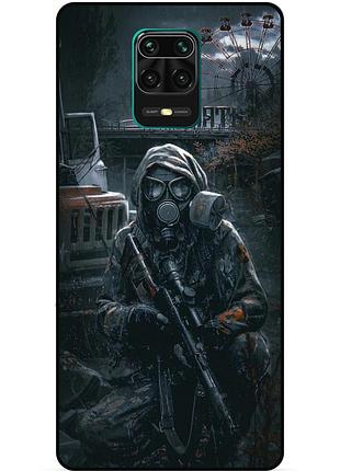Силіконовий бампер чохол для xiaomi redmi note 9 pro з малюнком stalker сталкер