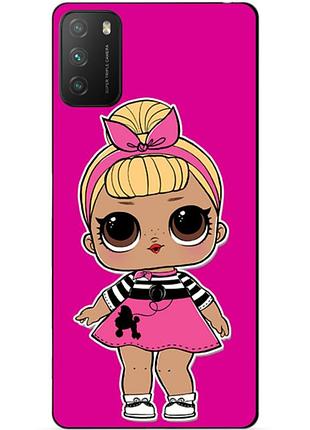 Силиконовый бампер чехол для xiaomi poco m3 с рисунком кукла lol лол