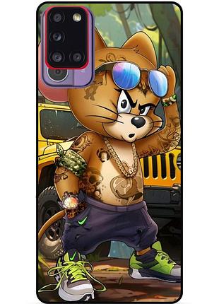 Силіконовий бампер чохол для samsung a21s з малюнком том и джерри