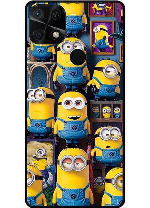 Силиконовый бампер чехол для xiaomi redmi 10c с картинкой миньоны minion