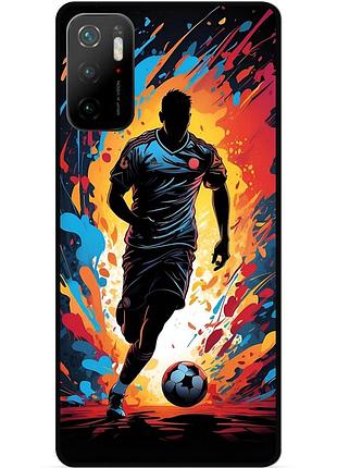 Силиконовый чехол бампер для xiaomi poco m3 pro с картинкой футбол мяч