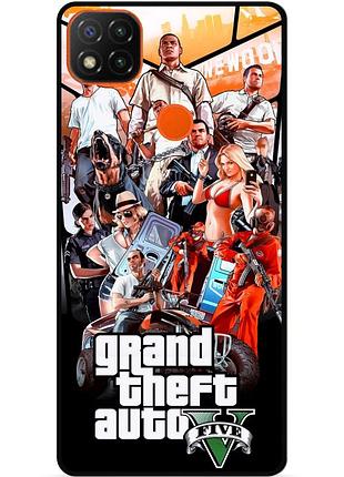 Чехол силиконовый бампер для xiaomi redmi 9c с рисунком gta гта