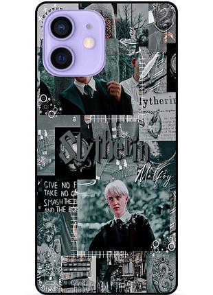 Чехол силиконовый для iphone 12 mini с рисунком slytherin слизерин драко малфой гарри поттер harry