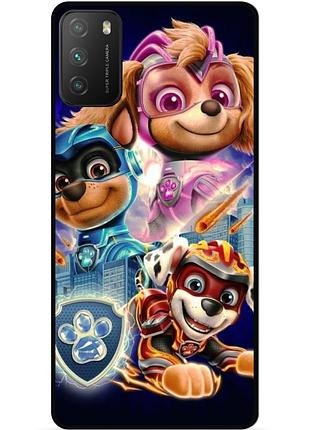 Чехол силиконовый для xiaomi poco m3 щенячий патруль