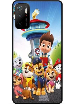 Силиконовый чехол для xiaomi poco m3 pro щенячий патруль