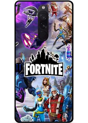 Силиконовый чехол бампер для xiaomi redmi 8 игра fortnite фортнайт