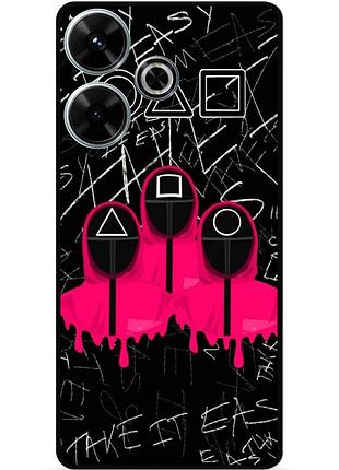Силиконовый чехол бампер для infinix hot 30 (x6831) игра в кальмара squid game