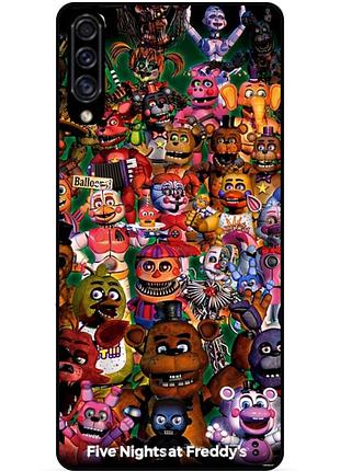 Силиконовый бампер чехол для samsung a30s с рисунком аниматроники freddy фредди