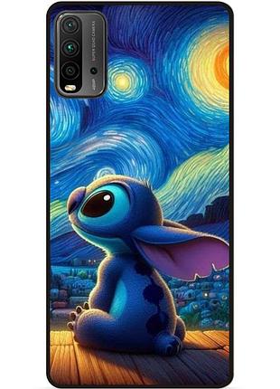 Силиконовый бампер чехол для xiaomi redmi 9t stitch лило и стич