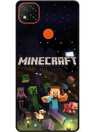 Силиконовый чехол бампер для xiaomi redmi 9c игра майнкрафт minecraft
