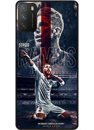 Чехол силиконовый бампер для xiaomi poco m3 с рисунком sergio ramos серхио рамос