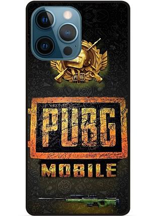 Силиконовый чехол бампер для iphone 13 pro max с картинкой пабг puвg