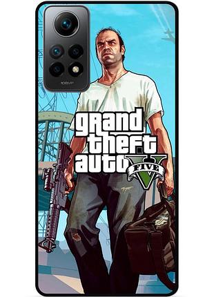 Силиконовый чехол бампер для xiaomi redmi note 12 pro с рисунком гта gta