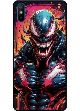 Чехол силиконовый бампер для xiaomi redmi 9a с рисунком веном marvel venom
