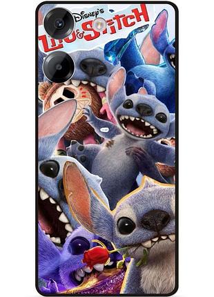 Силиконовый чехол бампер для xiaomi poco m7 pro 5g с картинкой stitch стич