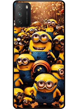 Силиконовый бампер чехол для xiaomi poco m3 с картинкой minion миньоны