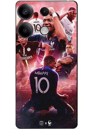 Силиконовый бампер чехол для huawei honor x8a с рисунком килиан мбаппе mbappe