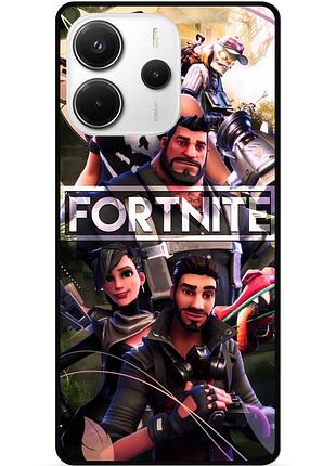 Силиконовый чехол бампер для xiaomi redmi note 14 5g с картинкой фортнайт fortnite