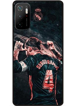 Силиконовый чехол бампер для xiaomi poco m3 pro с рисунком серхио рамос sergio ramos